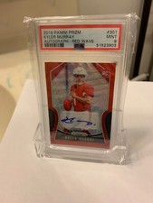 2019 Prizm Football Kyler Murray Cardinals #301 RC Red Wave Auto /149 PSA 9 rc