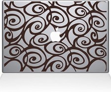 The Decal Guru Curly Tangle Swirl Pattern Decal Vinyl Sticker, 11" MacBook Air