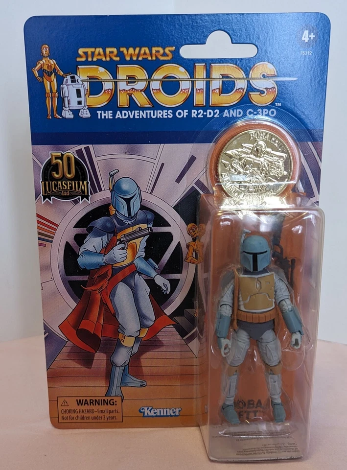 ¡Nuevo! Lote de 3 DROIDS KENNER 3.75" Star Wars Retro R2-D2/C-3po/Boba Fett/COMO NUEVO Foto 3 de 4