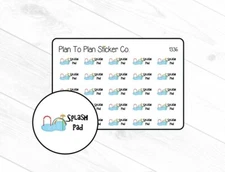1336~~ Splash Pad Water Park Planner Stickers.