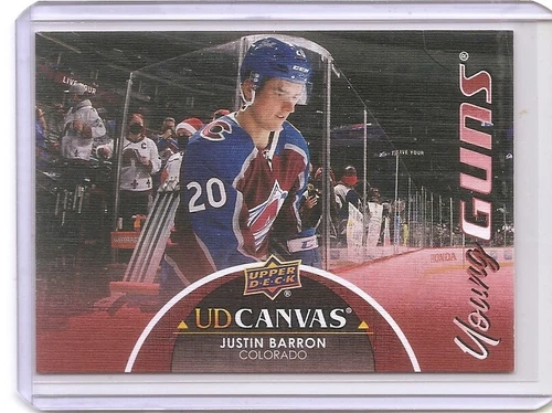 2021-22 Upper Deck Extended Justin Barron Young Guns Canvas Insert Card