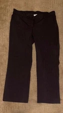 Wool A PEA IN THE POD Chocolate Brown Boot Cut Maternity Pants ~ Size SMALL