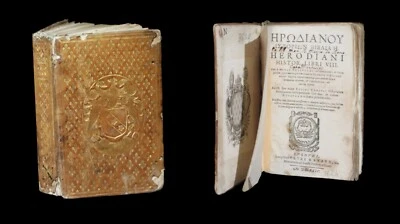 [Reliure aux armes GRECE GREECE ROMA] HERODIANUS / HERODIEN - Historiarum. 1624. - Photo 1/2
