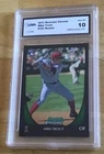 2011  Bowman Chrome Baseball Mike Trout  ROOKIE  Card #101 GMA GRADED GEM MT  10