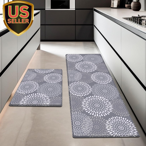 Kitchen Mats for Floor,Cushioned Rug Anti-Fatigue Mats for Kitchen Decor Acce...