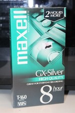 Maxell 214016 120 Minute Gx Silver Video Tape