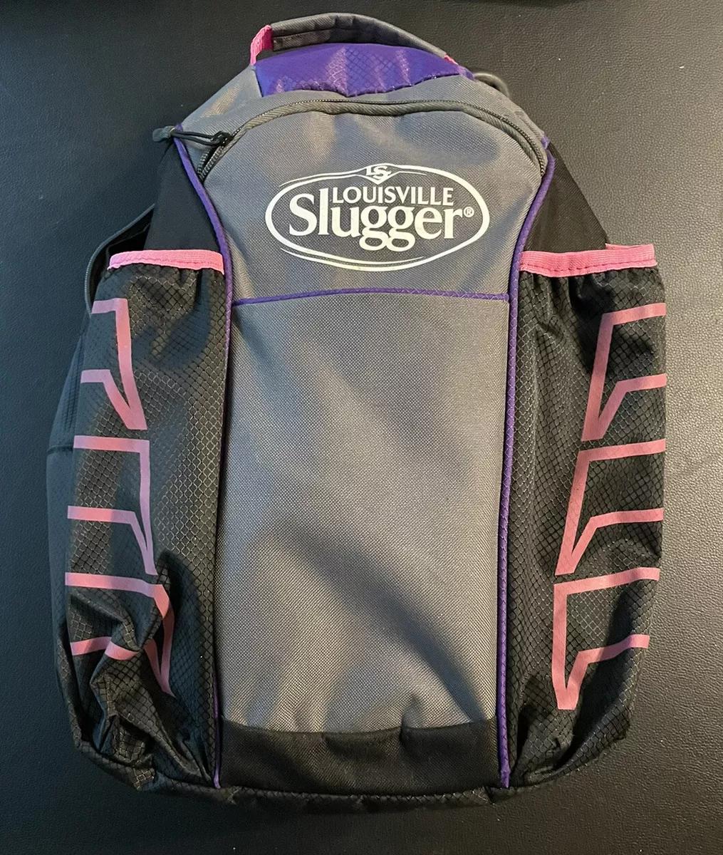 Louisville Slugger Backpack Softball Bat Bag Black Pink Purple, 2 Stick  Practice