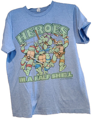 Size M 2011 RETRO - VIACOM - TMNT - HEROES IN A HALF SHELL - T SHIRT
