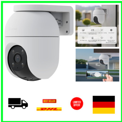EZVIZ 4MP PTZ Überwachungskamera Outdoor mit Personen- und Fahrzeugerkennung,...