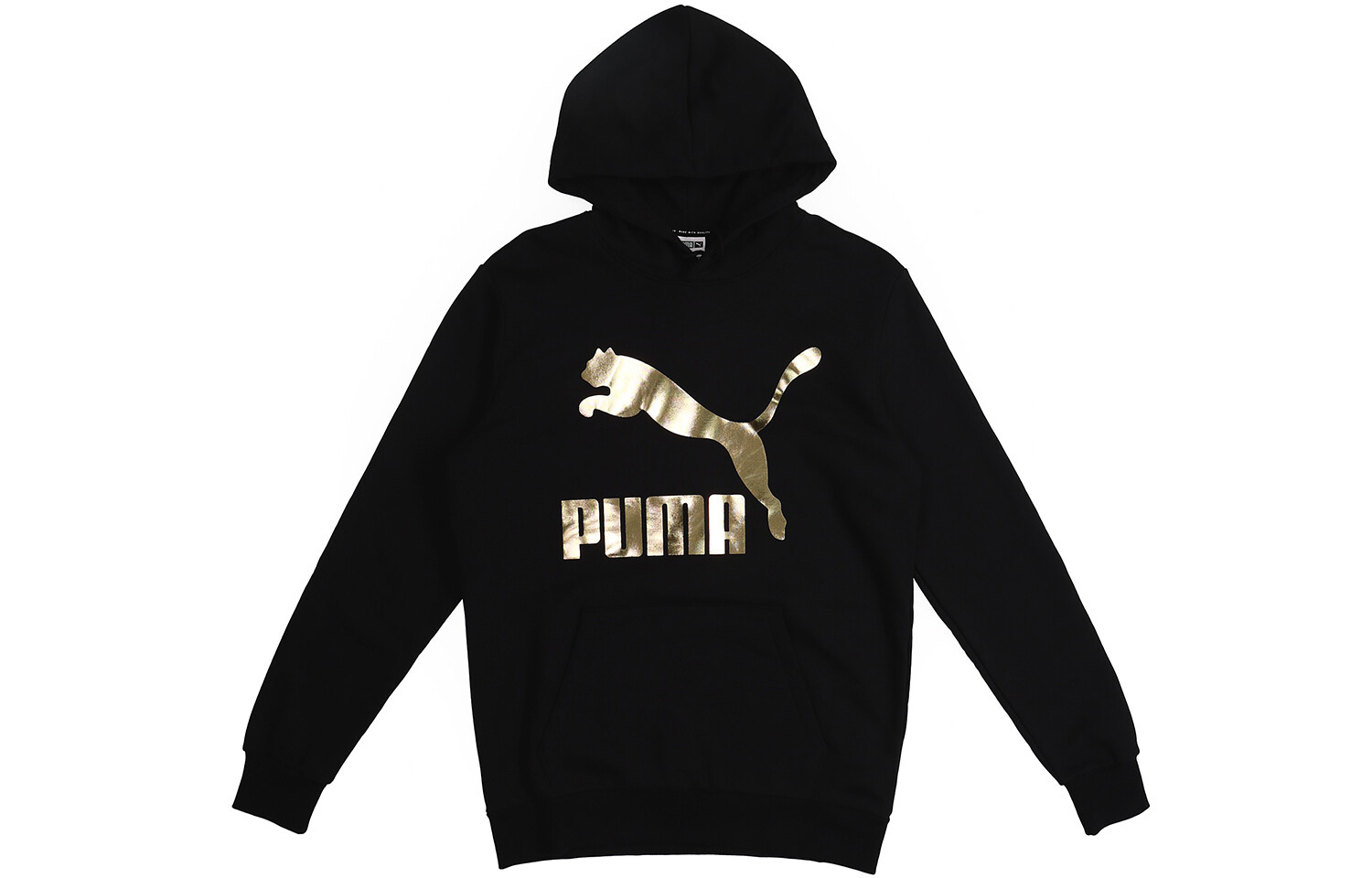 Вязаный пуловер с капюшоном и золотым логотипом PUMA Classics