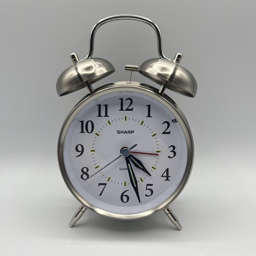 Sharp - Silver Analog Alarm Clock - Quartz - Battery Operated - Works - SPC800 - 第 1/7 張圖片