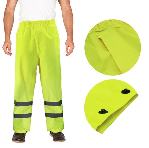Men's Neon Reflective High Visibility Water Resistant Safety Work Pants - 第 1/3 張圖片