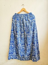 Indian Long Cotton White Floral Print Skirt Women's Clothing Partywear Skirts US