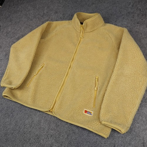 Fjallraven Jacket Womens XL Yellow Zip Sweater Vardag Pile Fleece Coat Hi 84789 - Picture 3 of 17