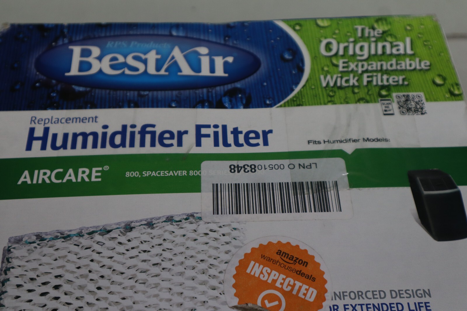 BestAir CB43, Essick 1043 Replacement, Paper Wick Humidifier Filter, 10.8" x 4.2