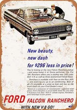 METAL SIGN - 1964 Ford Falcon Ranchero -- Vintage Look