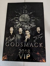GODSMACK 2018 TOUR VIP Band Hand Signed 17 x 11 inch Poster