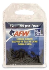 AFW #2 Black Leader Sleeves .047 in (1.19mm) NEW! #J02B-B 100 PACK SINGLE BARREL