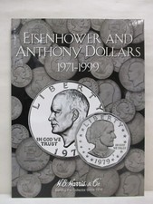 H.E. Harris Coin Folder #2699 Eisenhower & Susan B Anthony Dollars 1971-1999