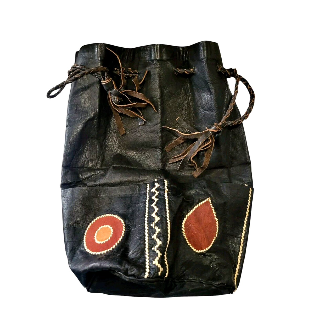 African Soft Genuine Leather Satchel Tote Hippy Hobo Women  display picture 2