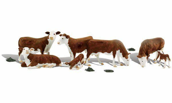O Scale Hereford Cows Woodland scenics A2767