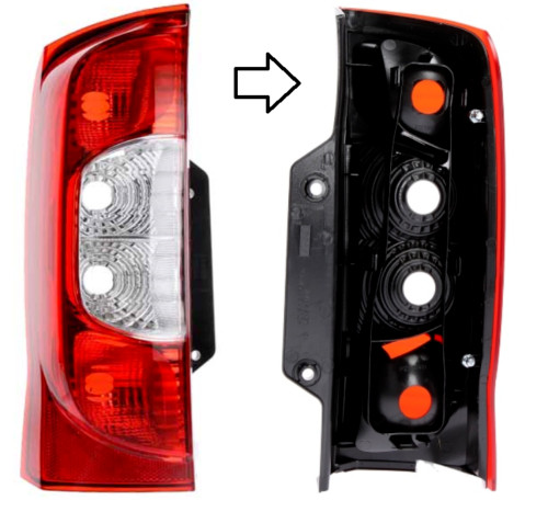 Feu arriere gauche Peugeot Bipper 2 portes pour remplacer un phare casse