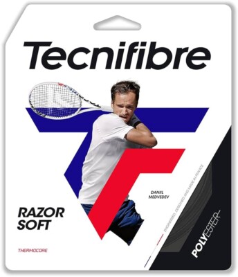 TECNIFIBRE RAZOR SOFT TENNIS STRING SET ( 16g 17g 18g GAUGE ) NEW CARBON