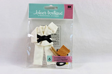 Jolees Karate Class Martial Arts Blk Brown Orange Yellow Belt Scrapbook Stickers
