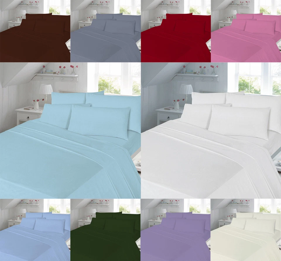Percale 180 Thread Fitted Valance Sheet Box Pleated Hotel Quality Bed Linen