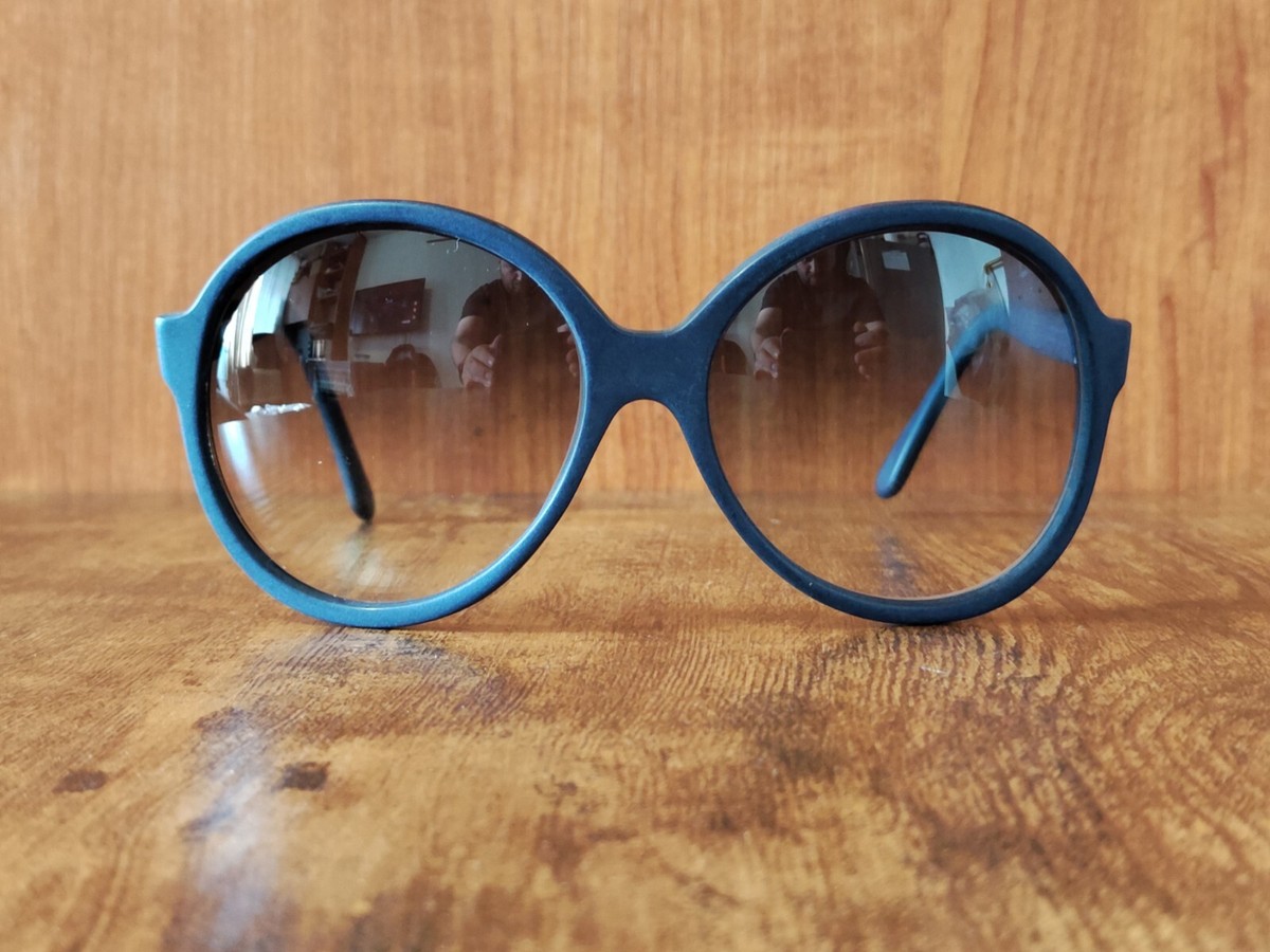 VINTAGE 70S PIERRE CARDIN DARK BLUE ACETATE SUNGLASSES MADE