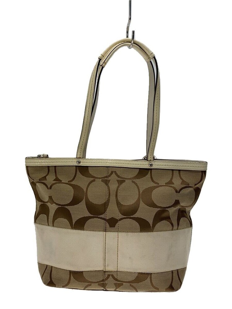 COACH Tote Bag Shoulder Bag BEG Total Pattern F13548