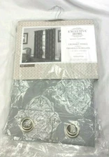 Exclusive Home Silver Agustus Grommet Panel Pair, 54"x108"