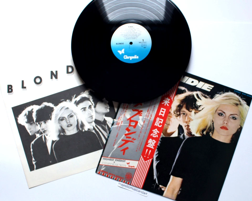 NEAR MINT ORIGINAL 1977 JAPAN BLONDIE DEBUT ALBUM VINYL LP + INSERT OBI NM RARE - Image 3 of 4