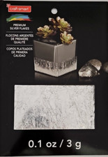 Craft Smart Premium Silver Flakes 0.1oz/3g 