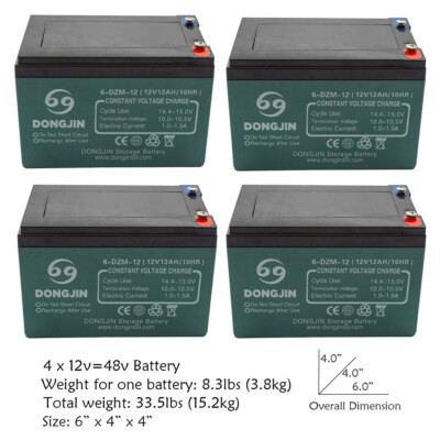 12V 12Ah 6-DZF 6-DZM-12 SLA Battery Electric Scooter ATV Razor Quad Go Kart 