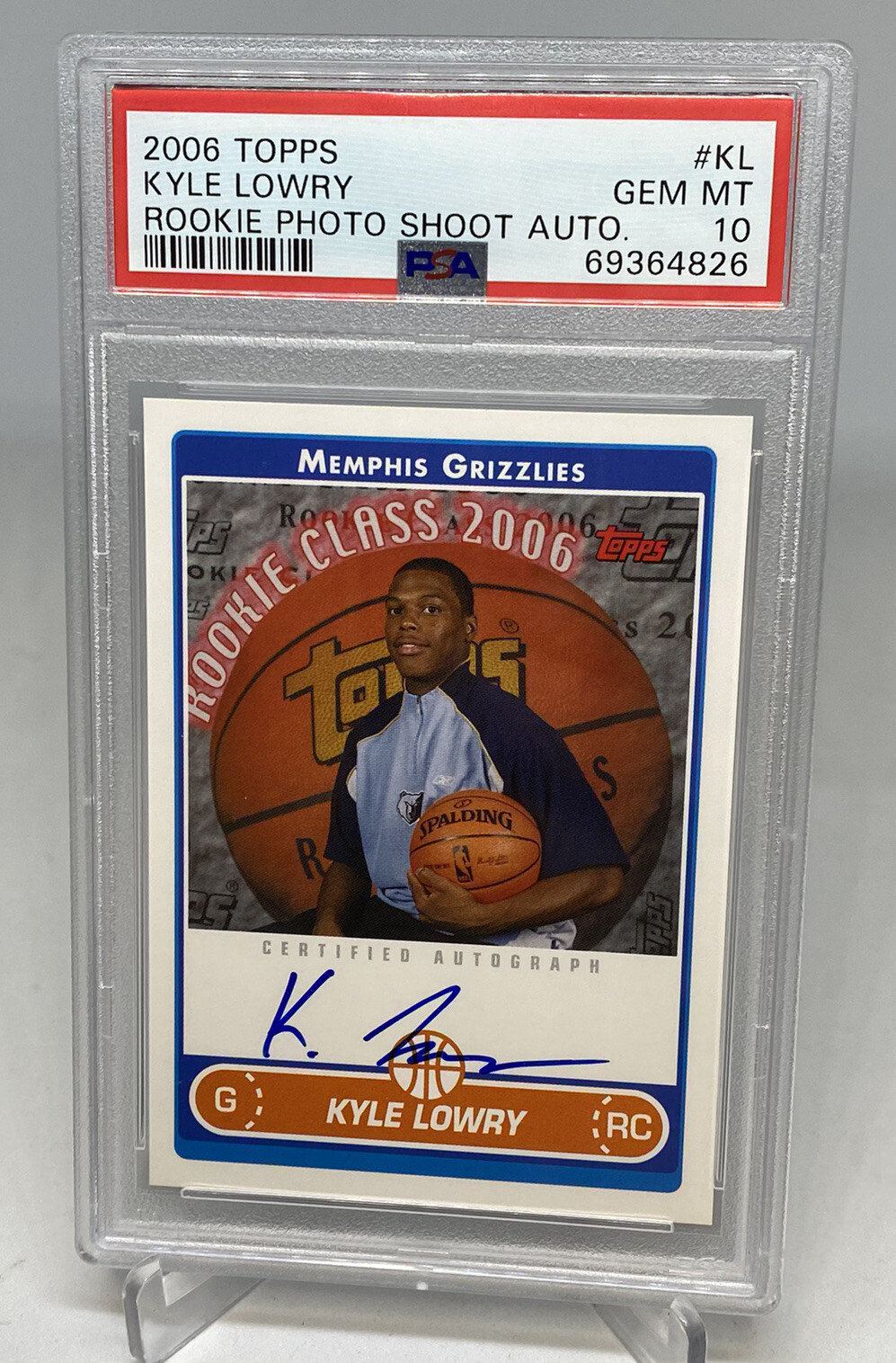 2006 Topps KYLE LOWRY Photo Shoot AUTO Rookie RC PSA 10 GEM MT POP 4