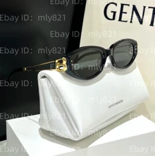 GentleMonster Sunglasses KUNST 01GD Black Frame Black Lenses