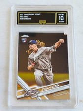 2017 Topps Chrome Update #HMT54 Josh Hader Brewers RC Rookie GMA 10 GEM MINT