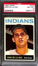 1964 TOPPS #216 MIKE DE LA HOZ PSA 8 NM-MT 23637719 