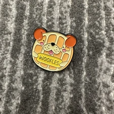Enamel Pin Dog Cute Woofles Puppy Waffles Fun  Backpack Pup Pun Funny Brooch New