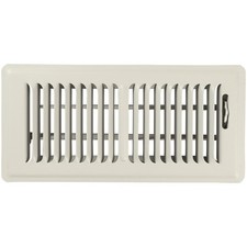 Shoemaker 4x10 Khaki Heavy Duty Metal Floor Vent Cover, Home Forced Air Register