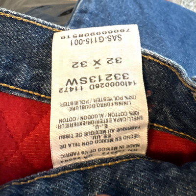 Wrangler Rugged Wear Lined Blue Denim Jeans Men s Relaxed Straight Fleece Lined