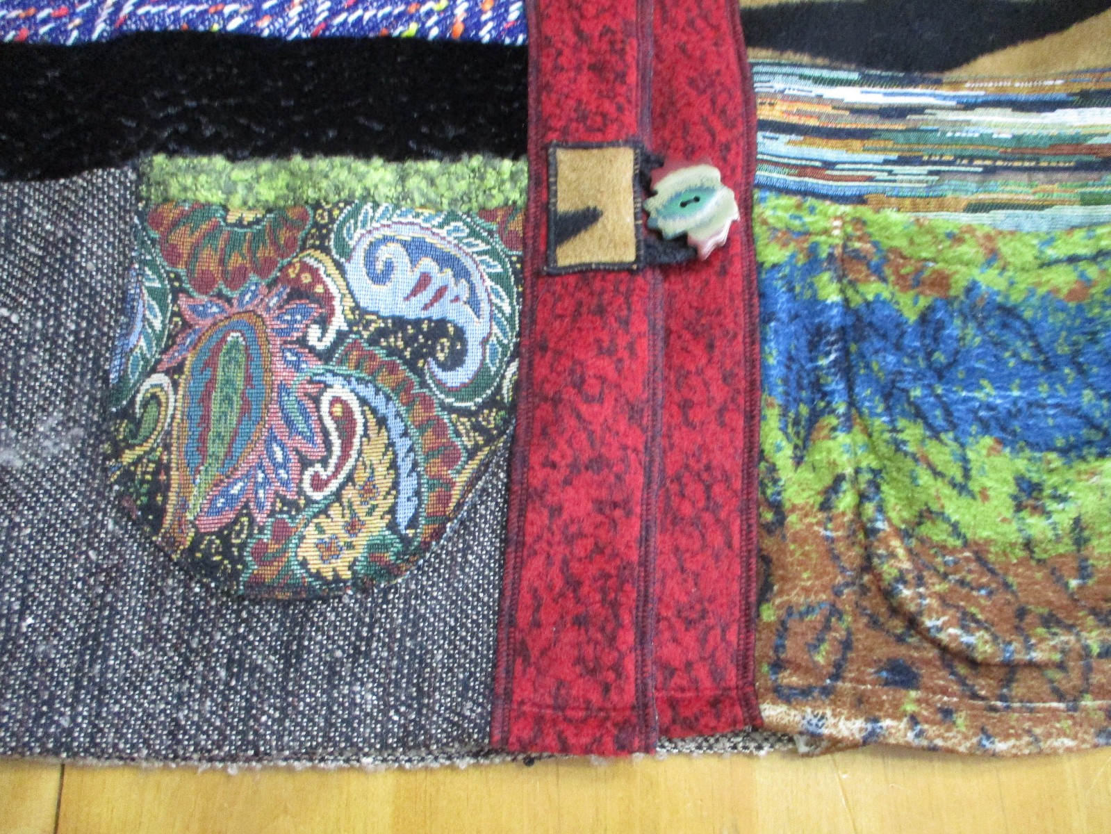 Ali Miles Oversized Artsy Patchwork Design Sweate… - image 15