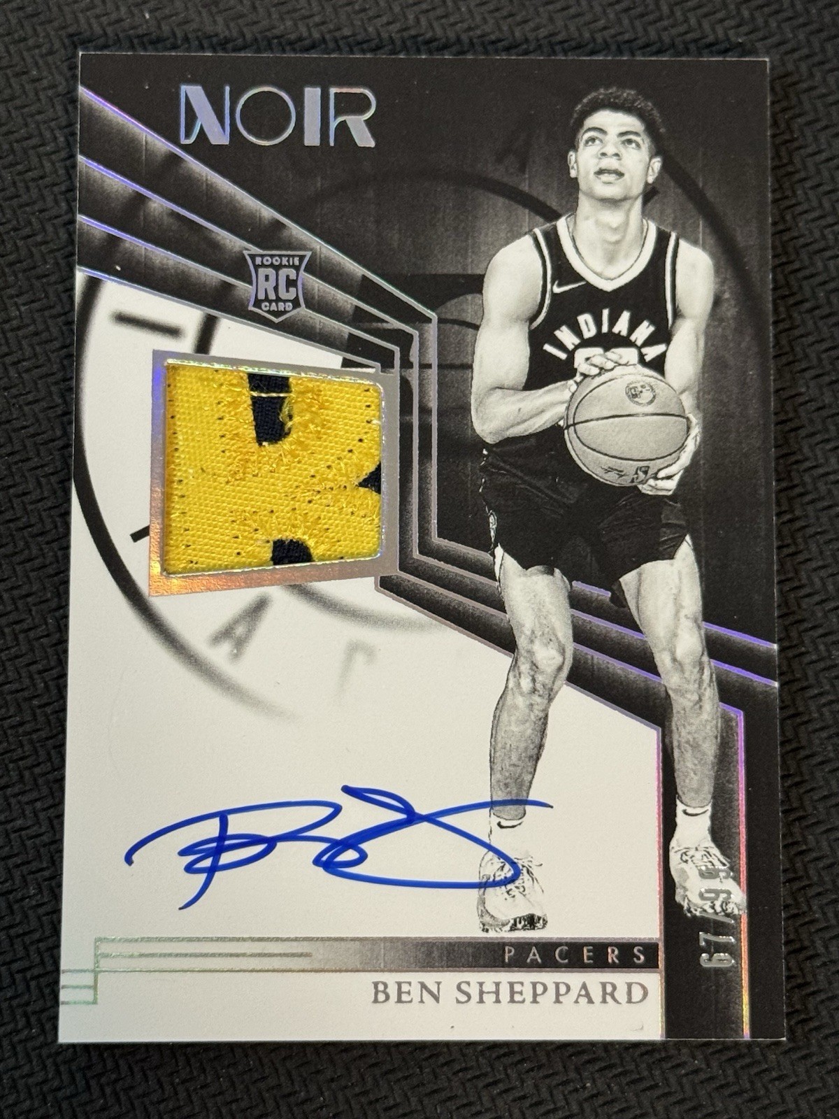 2023 Panini Noir Black and White /99 Ben Sheppard #315 RPA Rookie Patch Auto RC