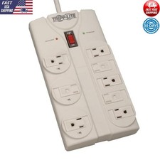 Surge Protector 8 Outlets 1440 Joules Noise Filter 8ft Cord Safety Covers New