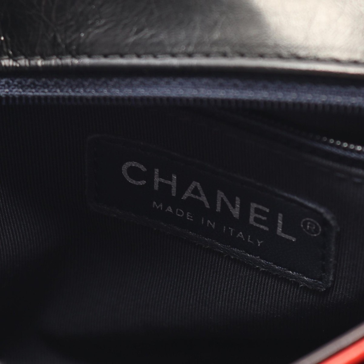 CHANEL Matelasse Tricolor Chain Shoulder Bag leather Black Navy