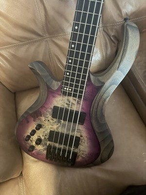 Schecter Guitar Research  Riot-5 Left-Handed 5-String Electric Bass Aurora Burst