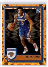 2022-23 Panini NBA Hoops #267 Trevor Keels Orange Explosion RC /25 Knicks Duke