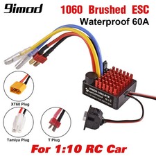 9IMOD 60A 2-3S Regolatore di velocità ESC spazzolato impermeabile 6V 3A BEC per auto radiocomandata 1/10
