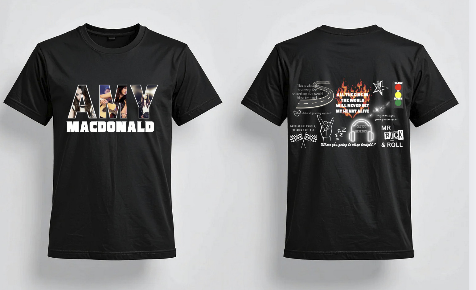 AMY MACDONALD Concert T-shirt World Tour UNISEX BLACK ADULT KIDS TSHIRT CONCERT